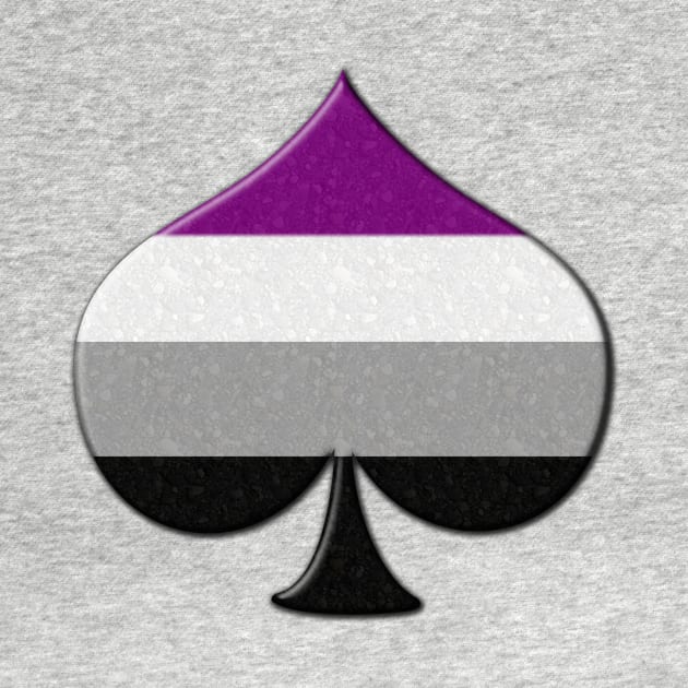 Large Ace Symbol in Asexual Pride Flag Colors by LiveLoudGraphics